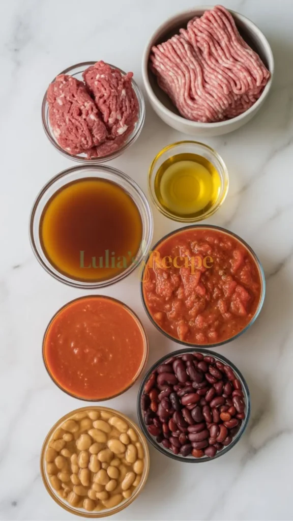 Bj's Chili Recipe ingredients