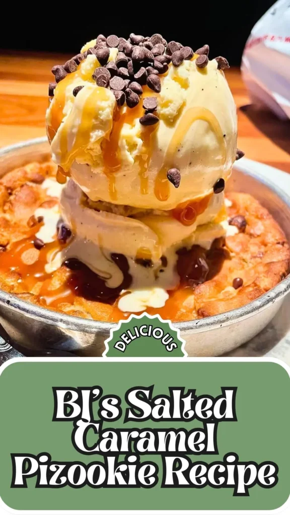 Delicious BJ’s Salted Caramel Pizookie