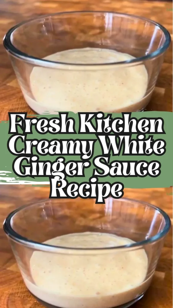 Enjoy This Fresh Kitchen Creamy White Ginger Sauce
