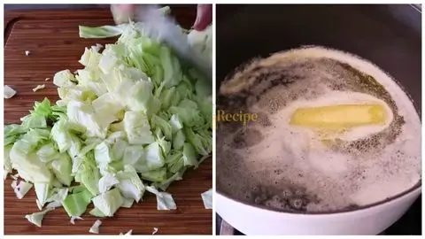 Prepare the Cabbage & Build the Flavor Base