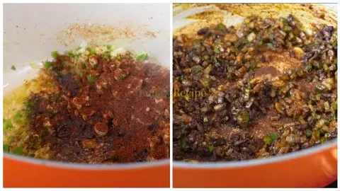 mixing throughout the chili