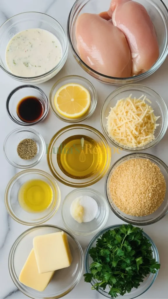 BJ's Brewhouse Parmesan Crusted Chicken Recipe ingredients