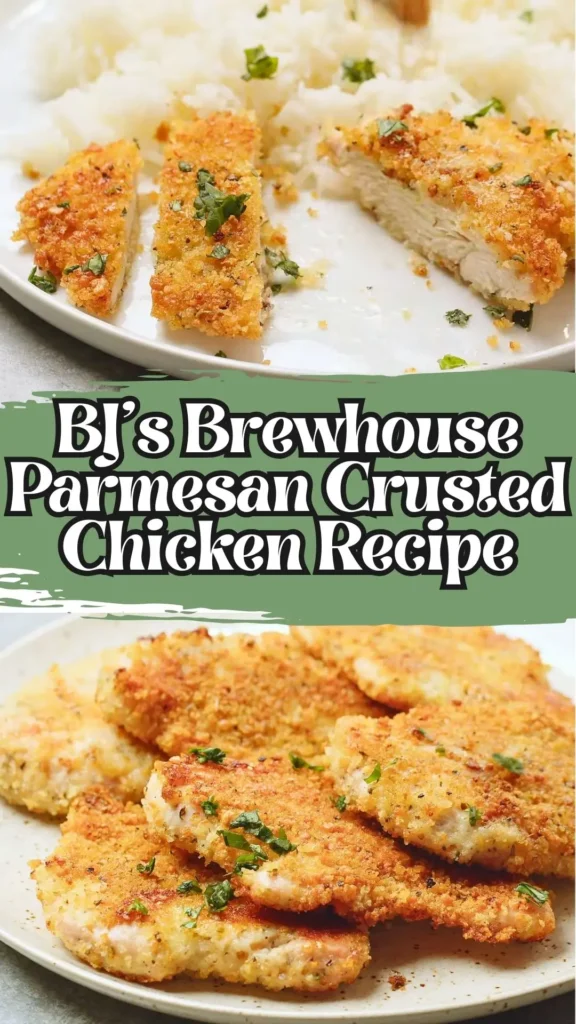 Enjoy this BJ's Brewhouse Parmesan Crusted Chicken