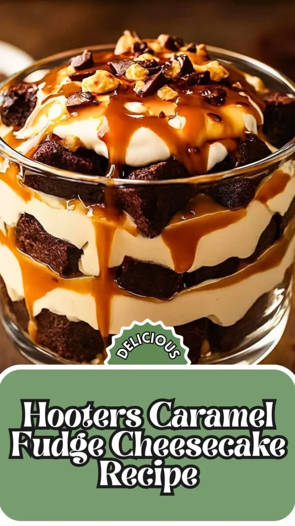 Delicious Hooters Caramel Fudge Cheesecake