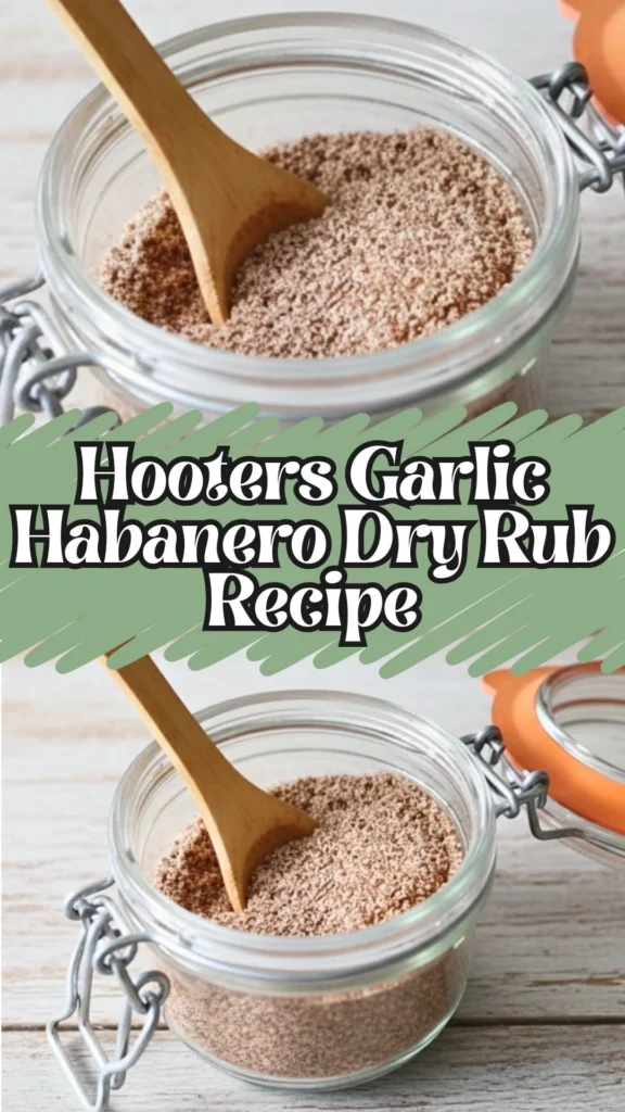 Enjoy this Hooters Garlic Habanero Dry Rub