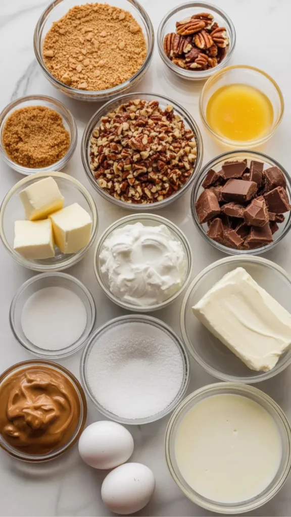 Ingredients for Hooters Caramel Fudge Cheesecake