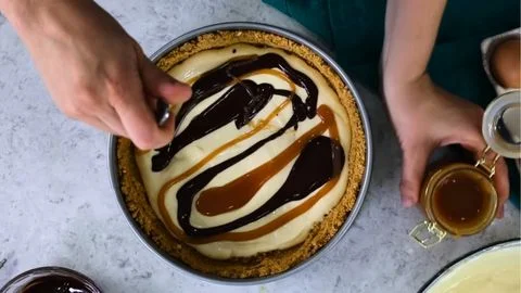Layer the Cheesecake for Gorgeous Swirls & Bake to Perfection