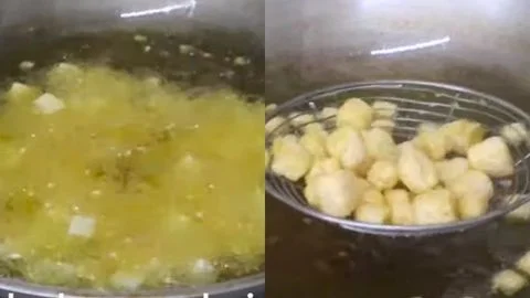 Fry the Tofu Until Crispy