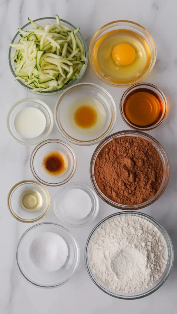 Fresh Kitchen Zucchini Brownies Ingredients