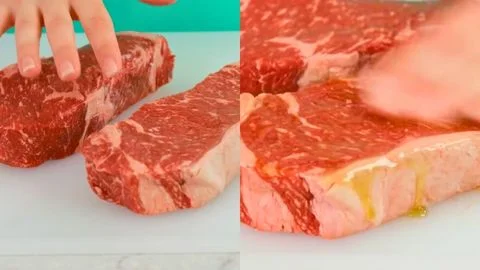 Temper Your Steaks & Oil and Season