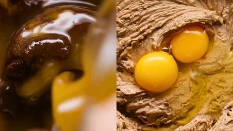 Add the browned butter & Add the eggs