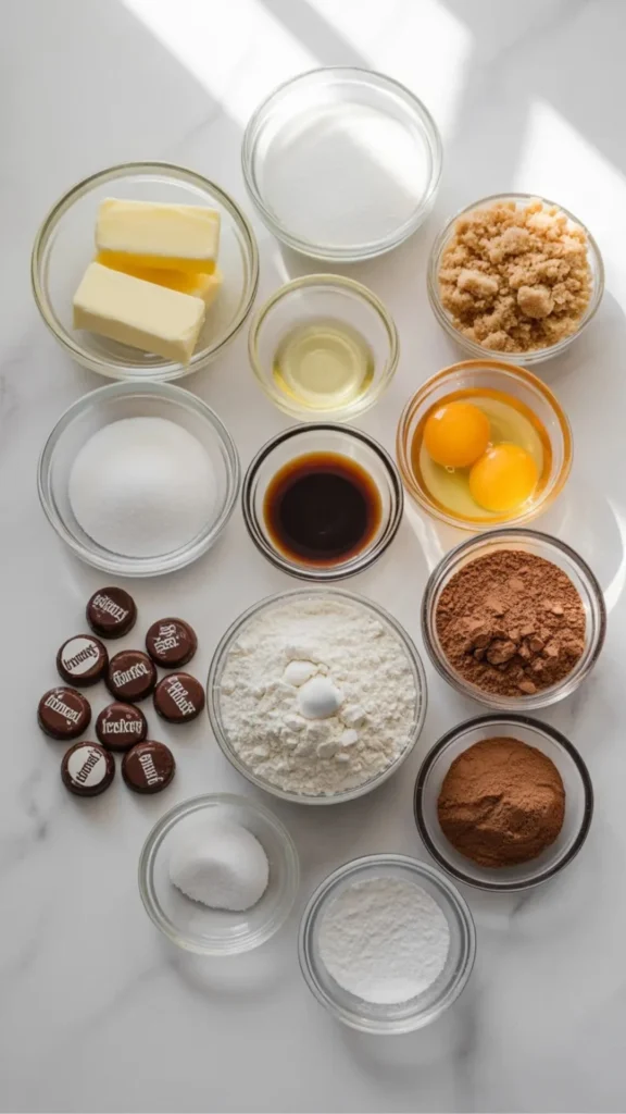 Chocolate Kisses Cookies Ingredients