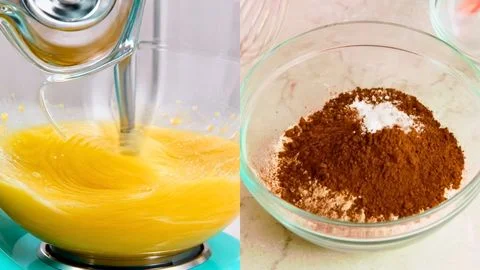 Combine, Mix Wet and Dry Ingredients