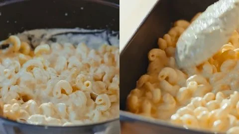 Combine Pasta and Sauce & Layer and Top