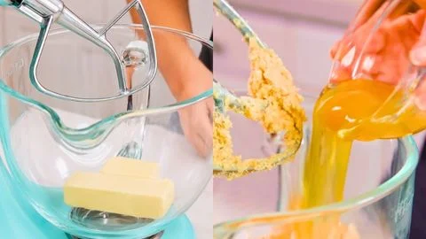 Cream the Butter and Sugars & Add Eggs and Vanilla