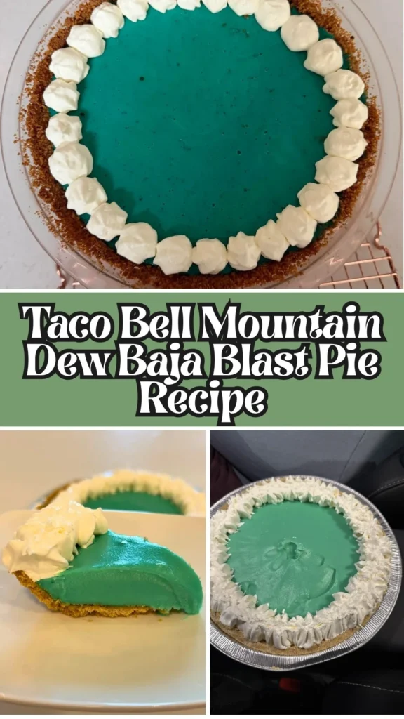 Homemade Taco Bell Mountain Dew Baja Blast Pie
