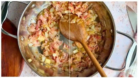 Add the peas and water