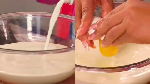 Preparing the Egg Custard