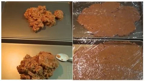 Spread onto baking sheets