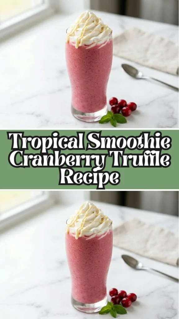 Delicious Tropical Smoothie Cranberry Truffle