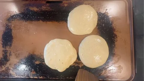 Cook the first side