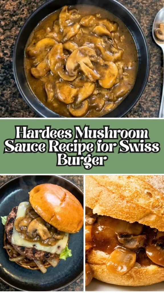 How to make Hardees Mushroom Sauce Recipe for Swiss Burger
