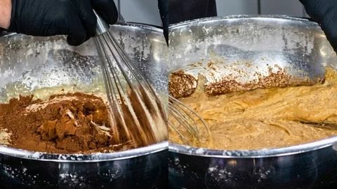 Prepare the pumpkin mixture & Fold batters together