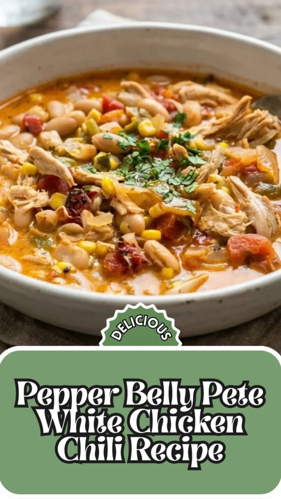 Recipe for Pepper Belly Pete White Chicken Chili