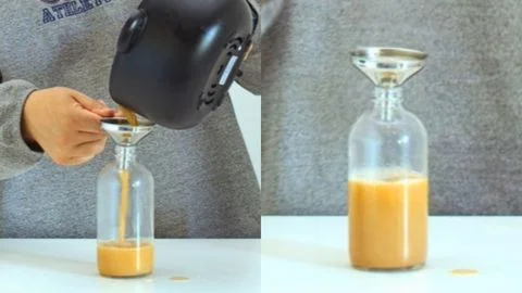 Strain and Bottle then Cool and Refrigerate